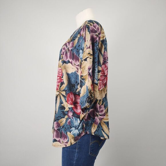 Vintage Young Scene Floral Button Up Blouse Size M - Picture 5 of 8
